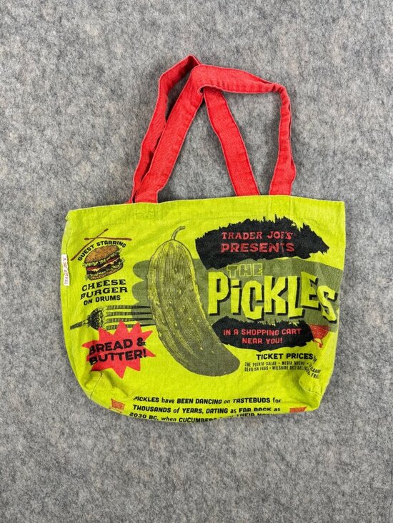 Trader Joe'S Handbags - Trader Joe’s Bag Pickle In A Jar Green Tote